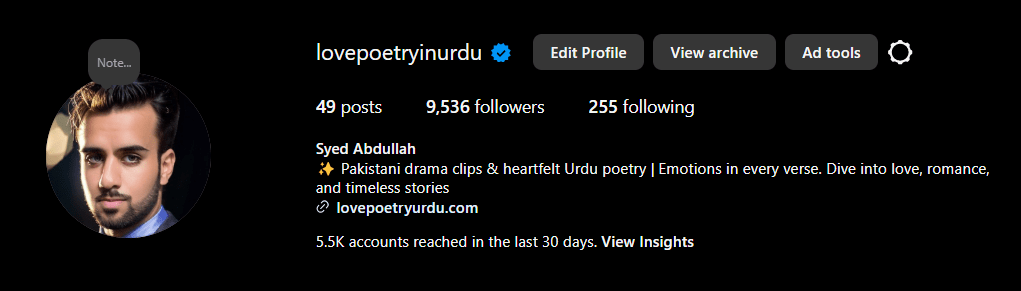 love poetry urdu Instagram