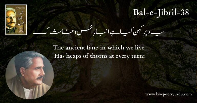 (Bal-e-Jibril-38) Ye Dair-e-Kuhan Hai, Anbar-e-Khas-o-Khashaak ( یہ دیرِ کہن کیا ہے انبارِ خس و خاشاک )