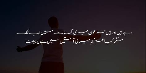 Rahe Hain, Aur Hain Firon Meri Ghaat Mein Ab Tak

Magar Kya Gham Ke Meri Asteen Mein Hai Yad-e-Baiza

Pharaoh plotted and plotted against me; but what harm?

Heaven lifts my hand, like Moses’, white as snow;