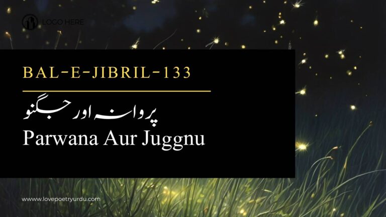 (Bal-e-Jibril-133) Parwana Aur Juggnu ( پروانہ اور جگنو )