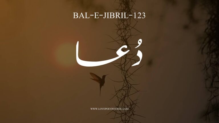 (Bal-e-Jibril-123) Dua(ہے یہی میری نماز، ہے یہی میرا وضو)
