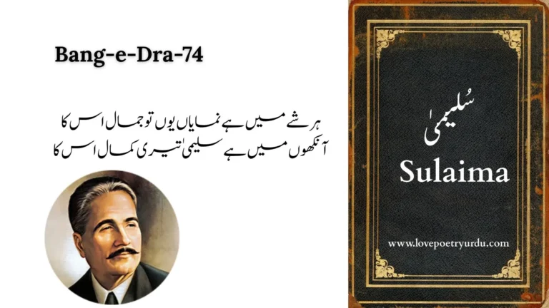 (Bang-e-Dra-74) Sulema سُلیمیٰ