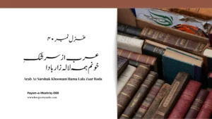   غزل نمبر ۴۰ عرب از سرشکِ خونم ہمہ لالہ زار بادا